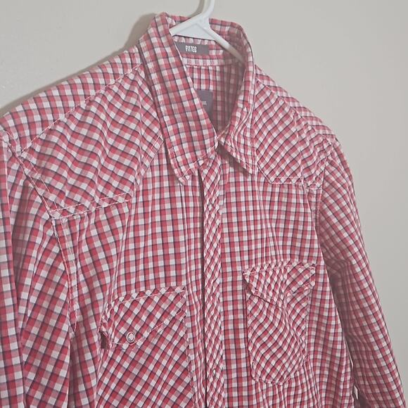 H&M L.O.G.G Fitted Collar Button Down Plaid Shirt Sz Medium - Picture 3 of 11